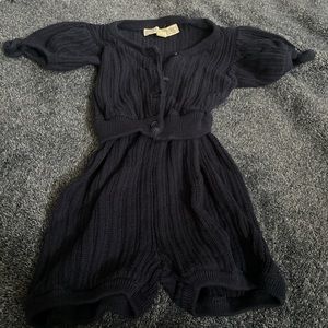 Hope & Henry navy blue romper for baby girl - 12-18 months. Brand new.